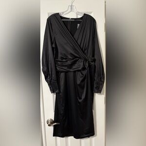 NWT Lane Bryant Black Wrap Dress